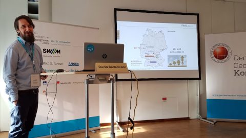 David Bertermann bei der Vorstellung des ZIM-Kooperationnetzwerks "Oberflächennahste Geothermie und Kalte Nahwärme 4.0" (Foto: Johannes Müller)